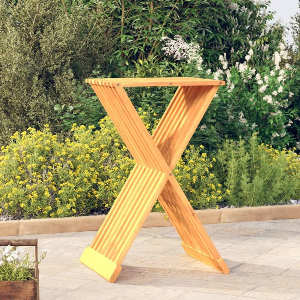 Vidaxl Skladacia stolička 40x32,5x70 cm tíkový masív
